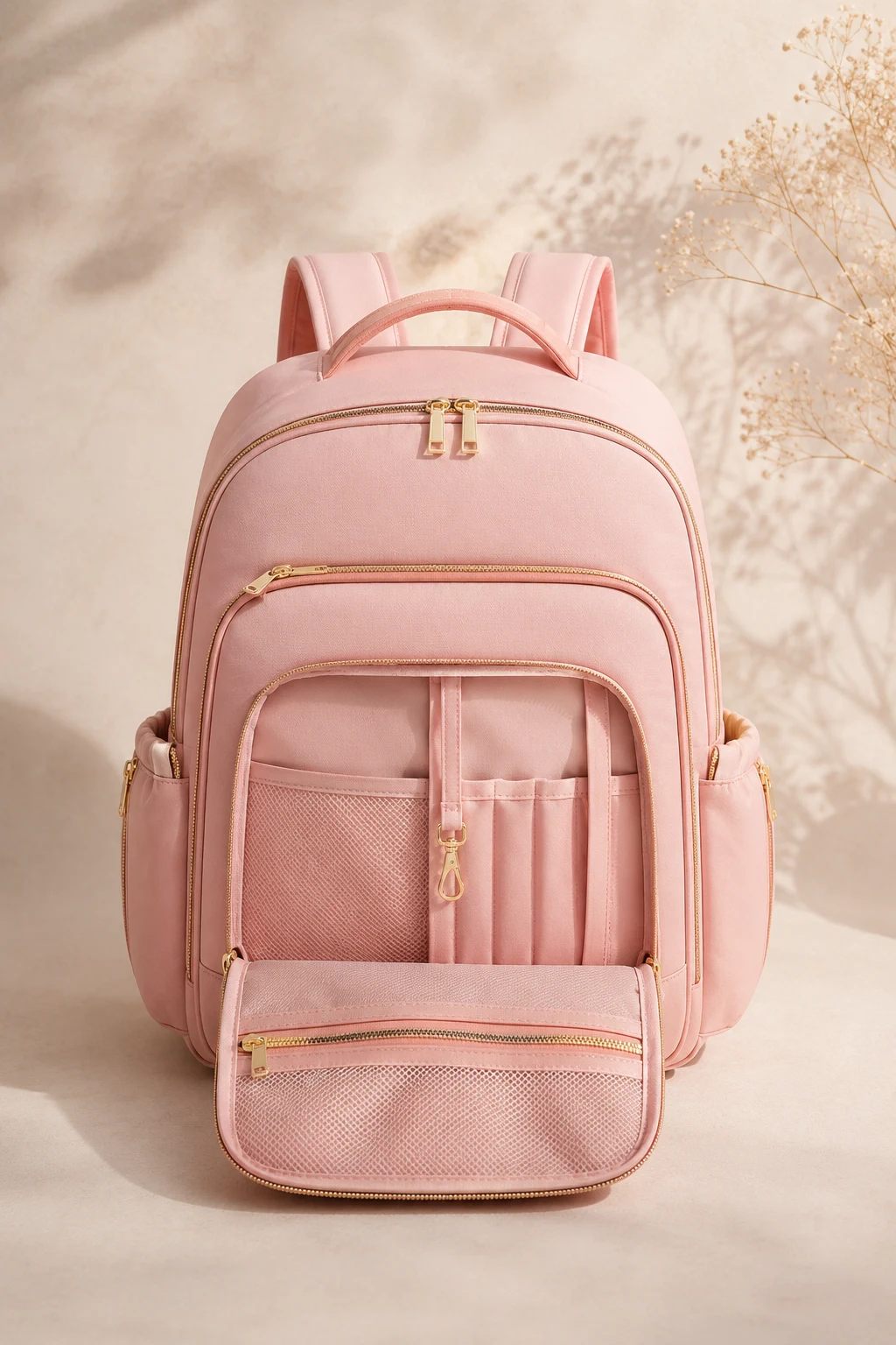 Travel-Friendly Pink Backpack with Smart Storage — pink backpack style outfit