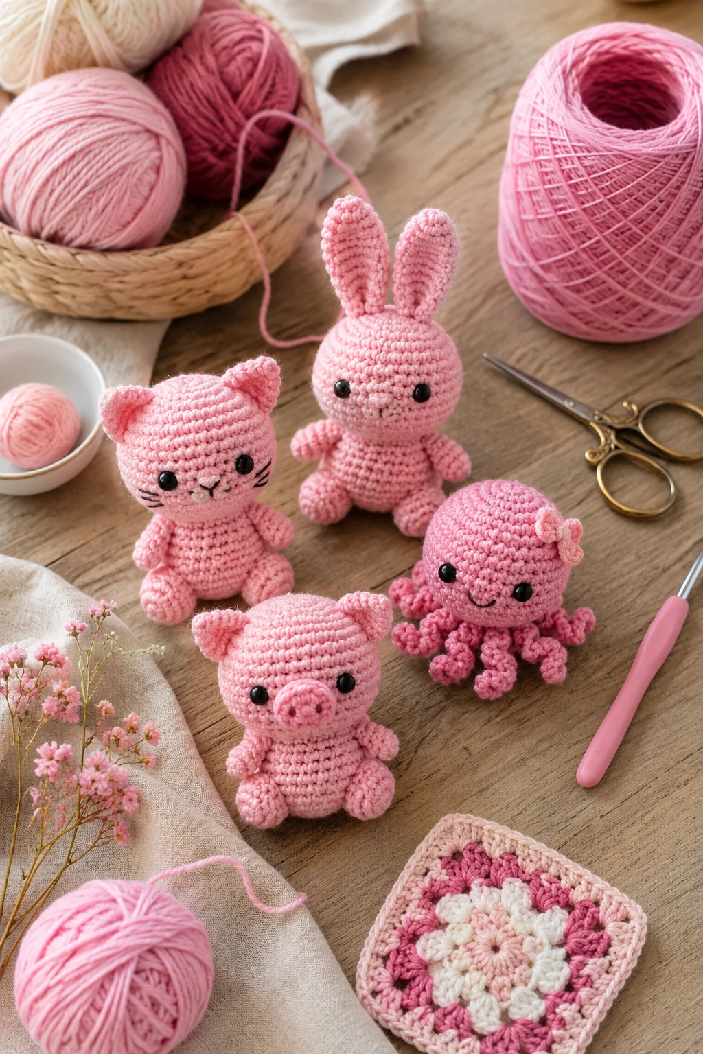Pink Crochet Ideas for Sweet Amigurumi Friends — pink crochet ideas style outfit