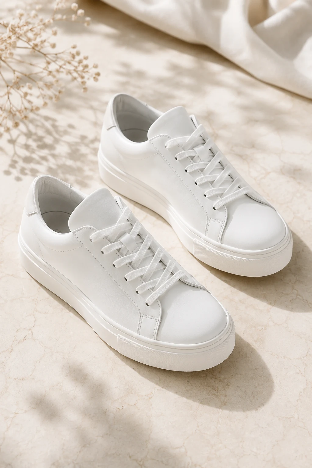 Pretty Sneakers in Crisp White Leather — pretty sneakers style outfit