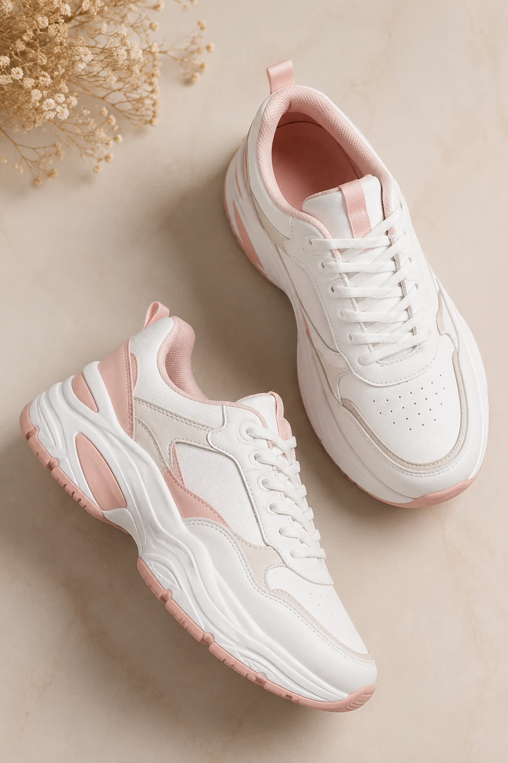 Pretty Sneakers with Soft Pink Details — pretty sneakers style outfit