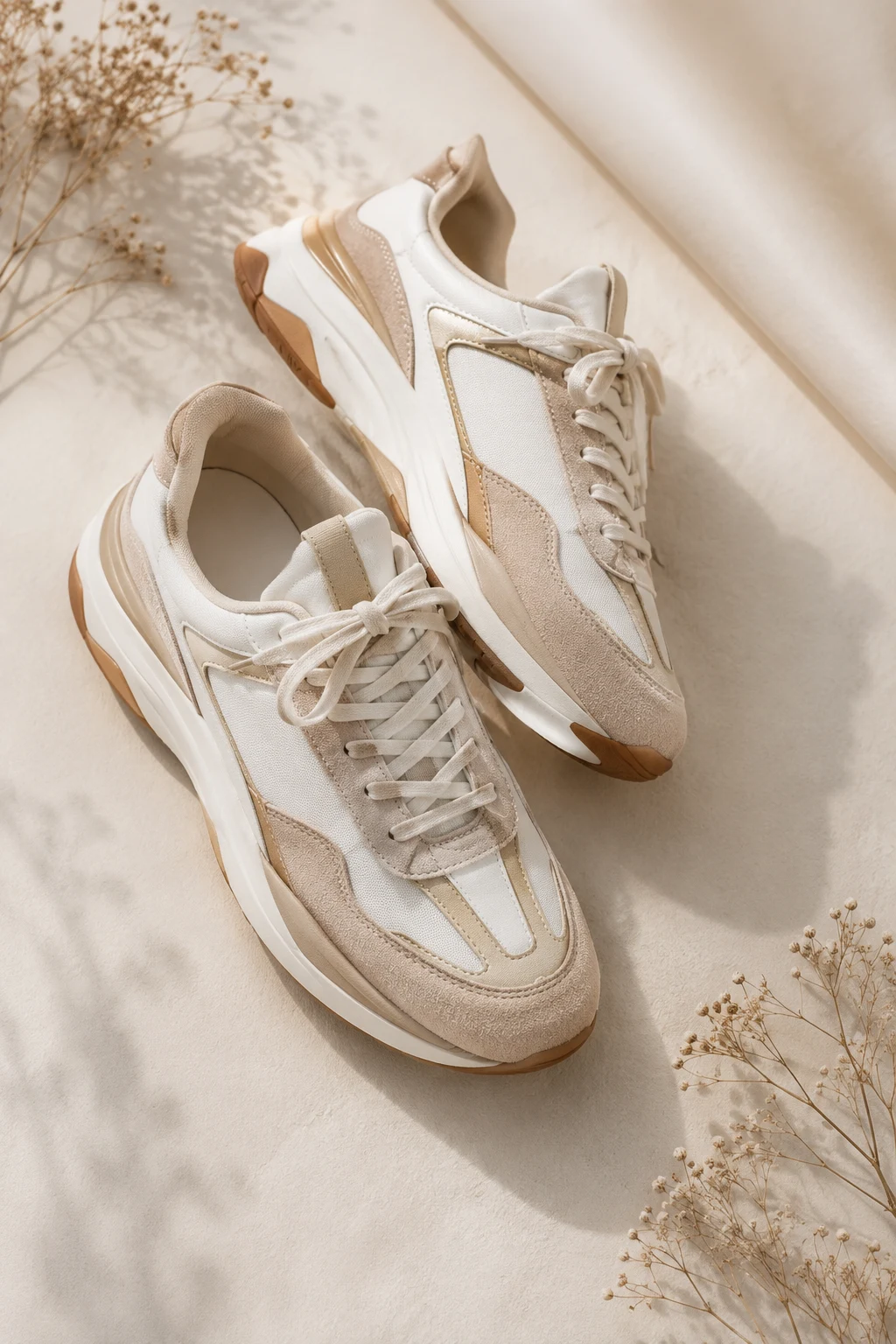 Pretty Sneakers in Elegant Neutral Tones — pretty sneakers style outfit