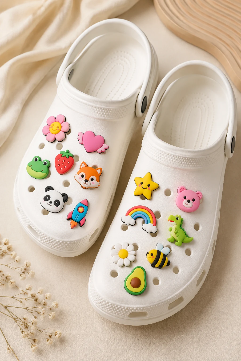 Colorful Cartoon Shoe Charms That Spark Joy — shoe charms style outfit