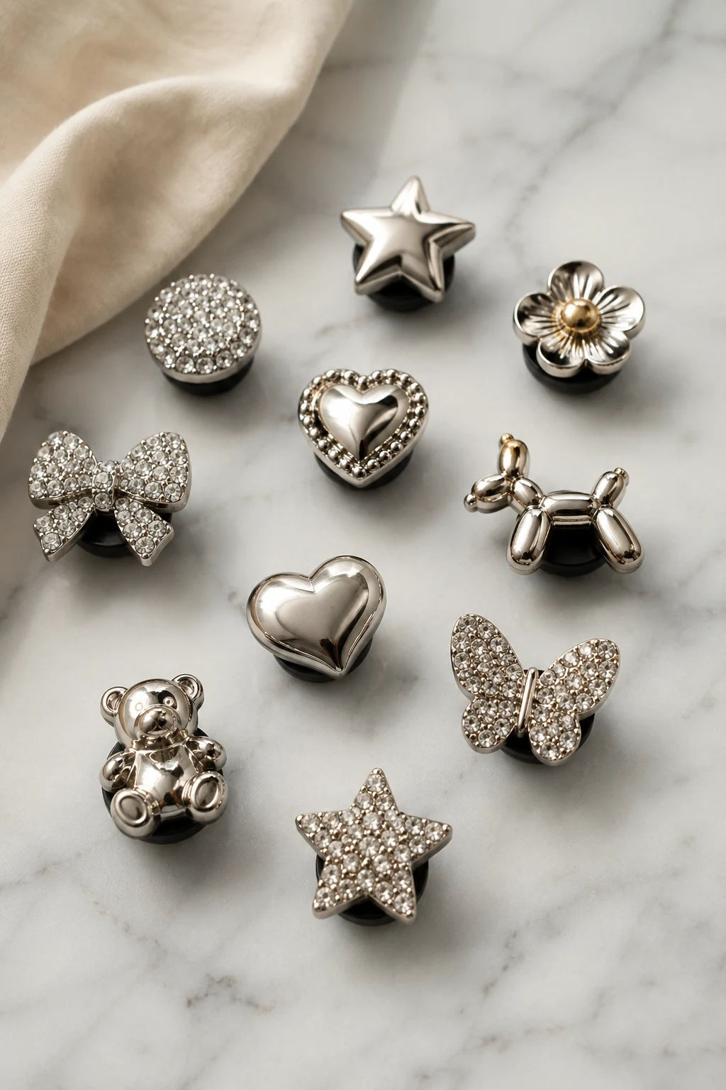 Metallic Shoe Charms for Street Style Shine — shoe charms style outfit