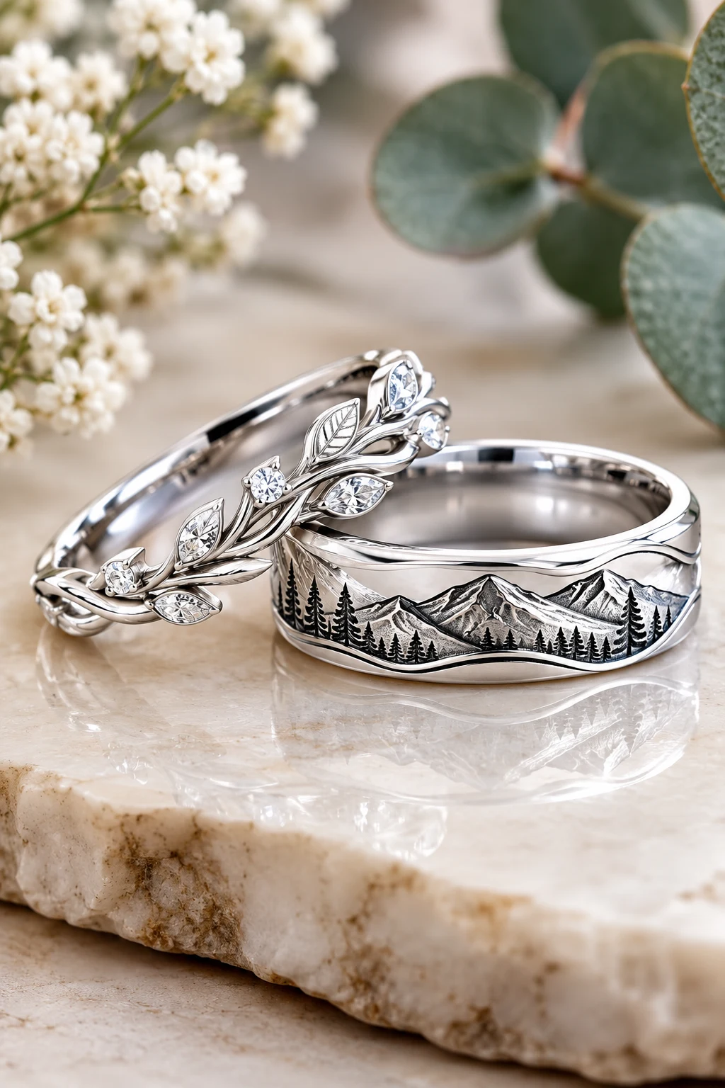 Nature-Inspired Silver Wedding Rings for Romantic Souls — silver wedding rings style outfit