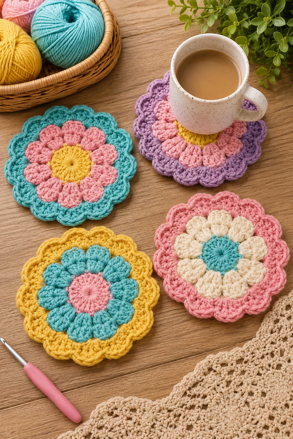 Simple Crochet Ideas for Colorful Coasters — simple crochet ideas style outfit