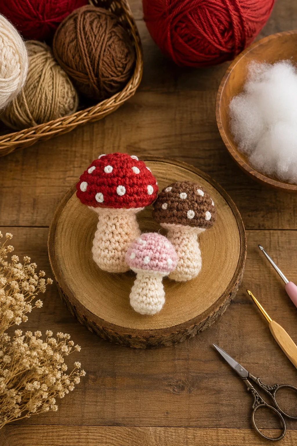 Tiny Mushroom Amigurumi for Cottagecore Charm — small crochet ideas style outfit