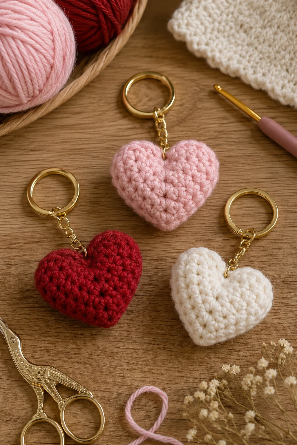 Small Crochet Ideas for Sweet Heart Keychains — small crochet ideas style outfit