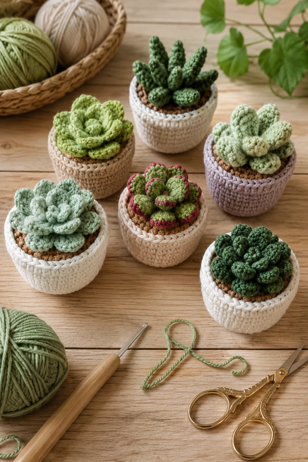 Mini Succulent Plants That Never Need Water — small crochet ideas style outfit