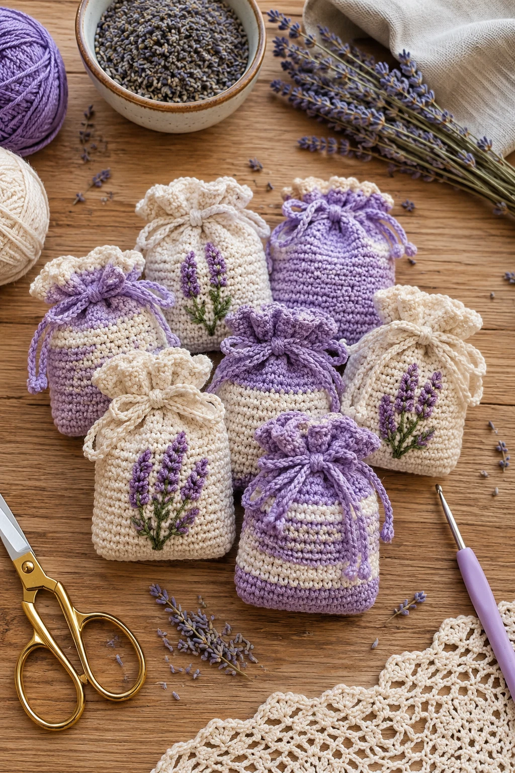 Lavender Sachets That Make Every Drawer Smell Amazing — small crochet ideas style outfit