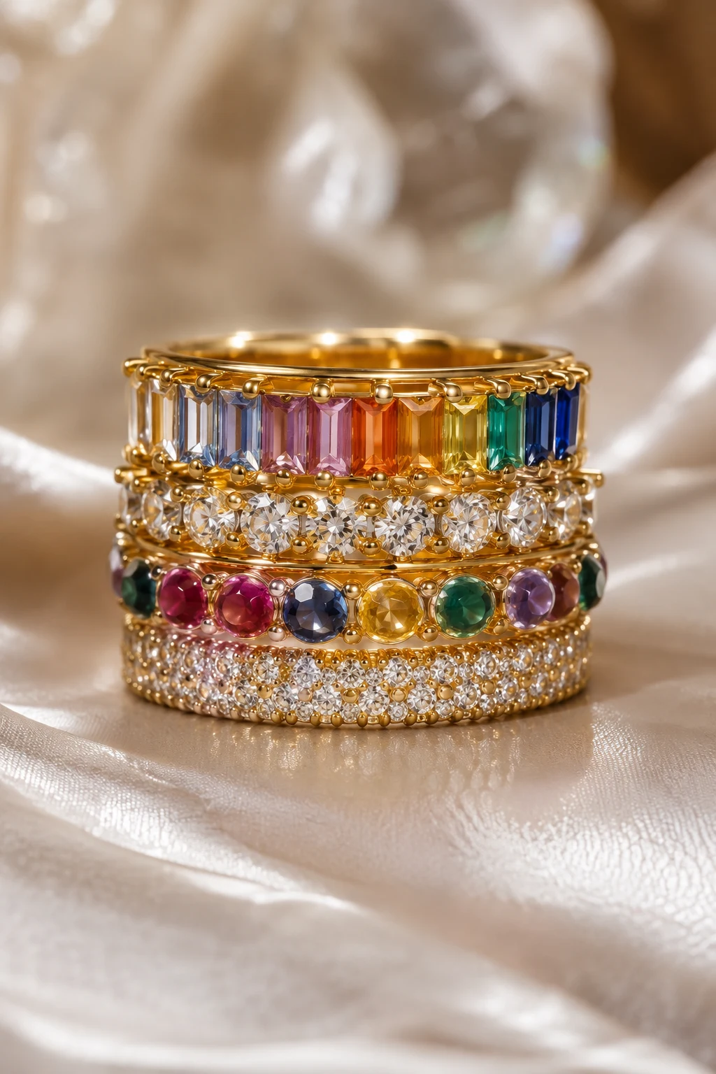 Vintage-Inspired Stacked Wedding Rings with Character — stacked wedding rings style outfit