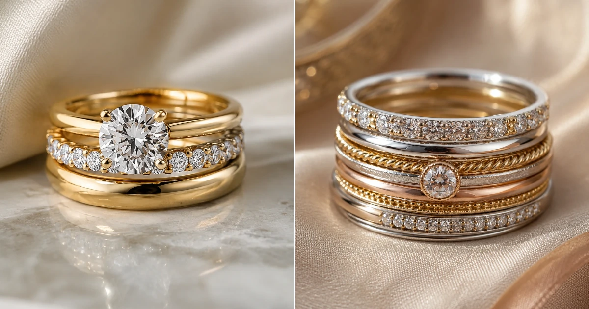 Stacked wedding rings: 7 Gorgeous Looks for 2026 stacked wedding rings