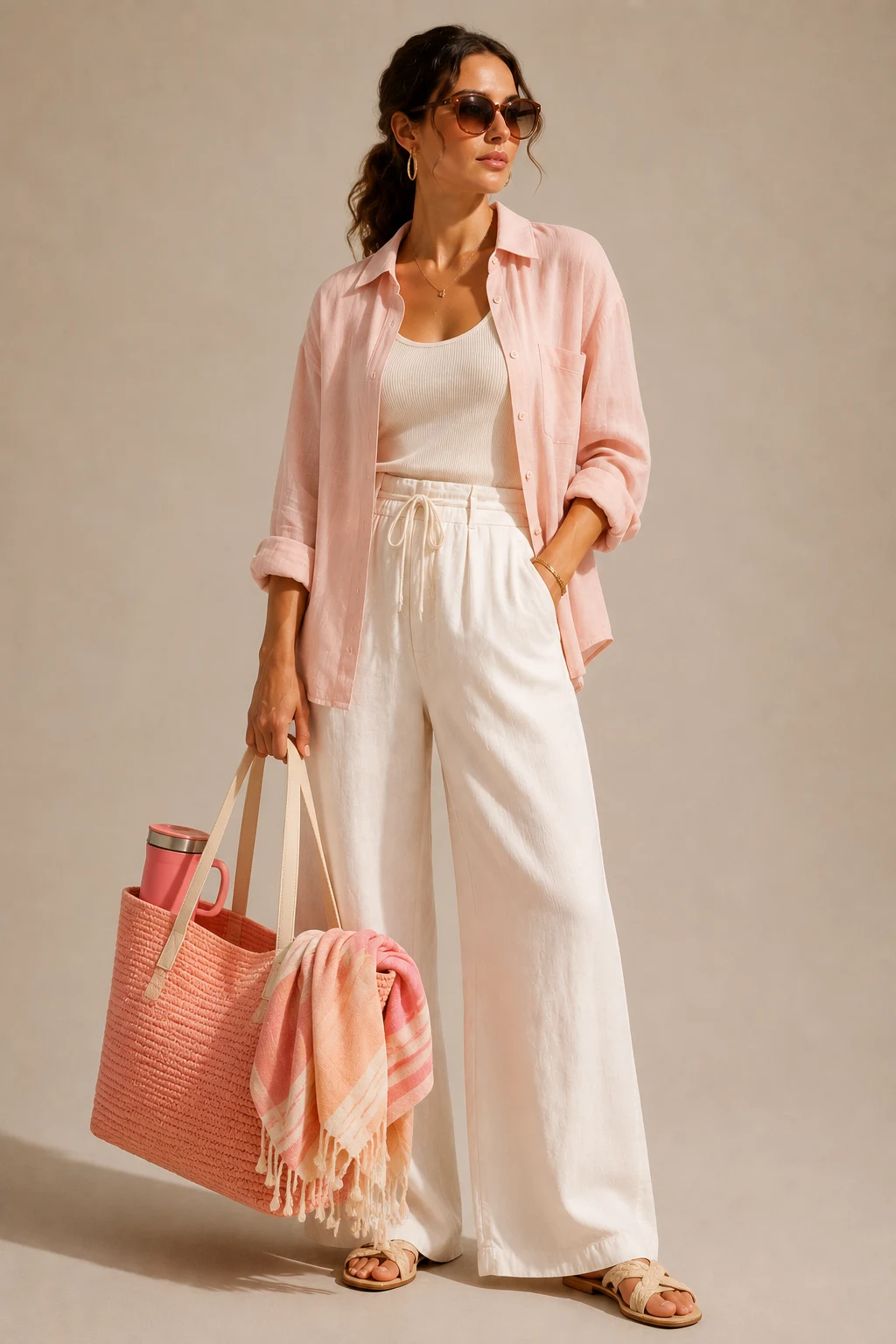 The Pink Sunset Picnic Bundle — summer beach bag gift style outfit