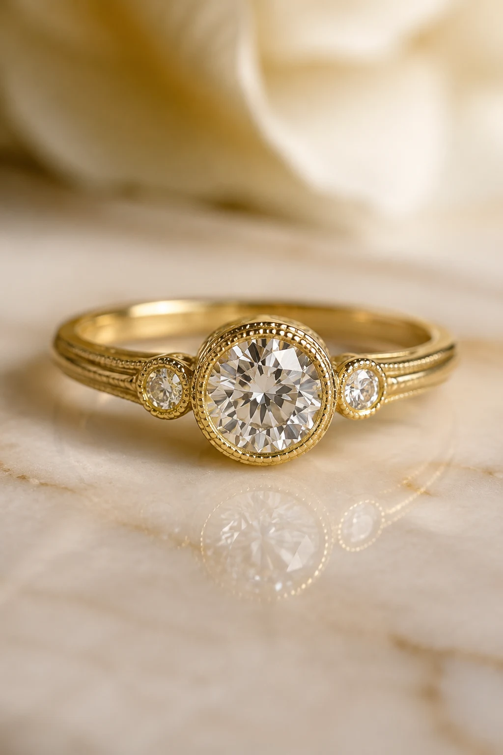 Vintage Milgrain Unique Bezel Engagement Rings — unique bezel engagement rings style outfit