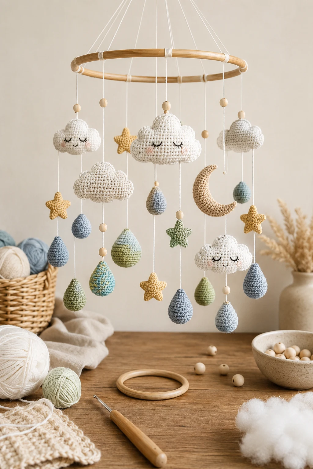 Floating Cloud Nursery Mobile — unique crochet ideas style outfit