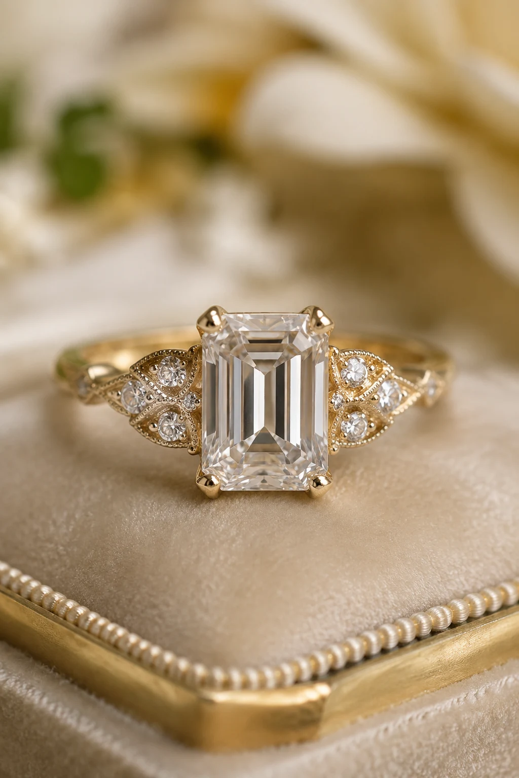 Vintage-Inspired Unique Emerald Cut Engagement Rings — unique emerald cut engagement rings style outfit