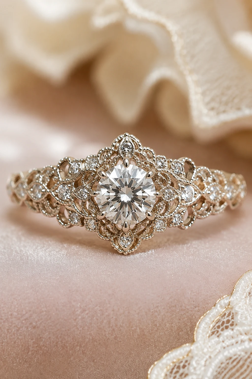 Edwardian Lace-Inspired Unique Engagement Rings Vintage Antiques — unique engagement rings vintage antiques style outfit