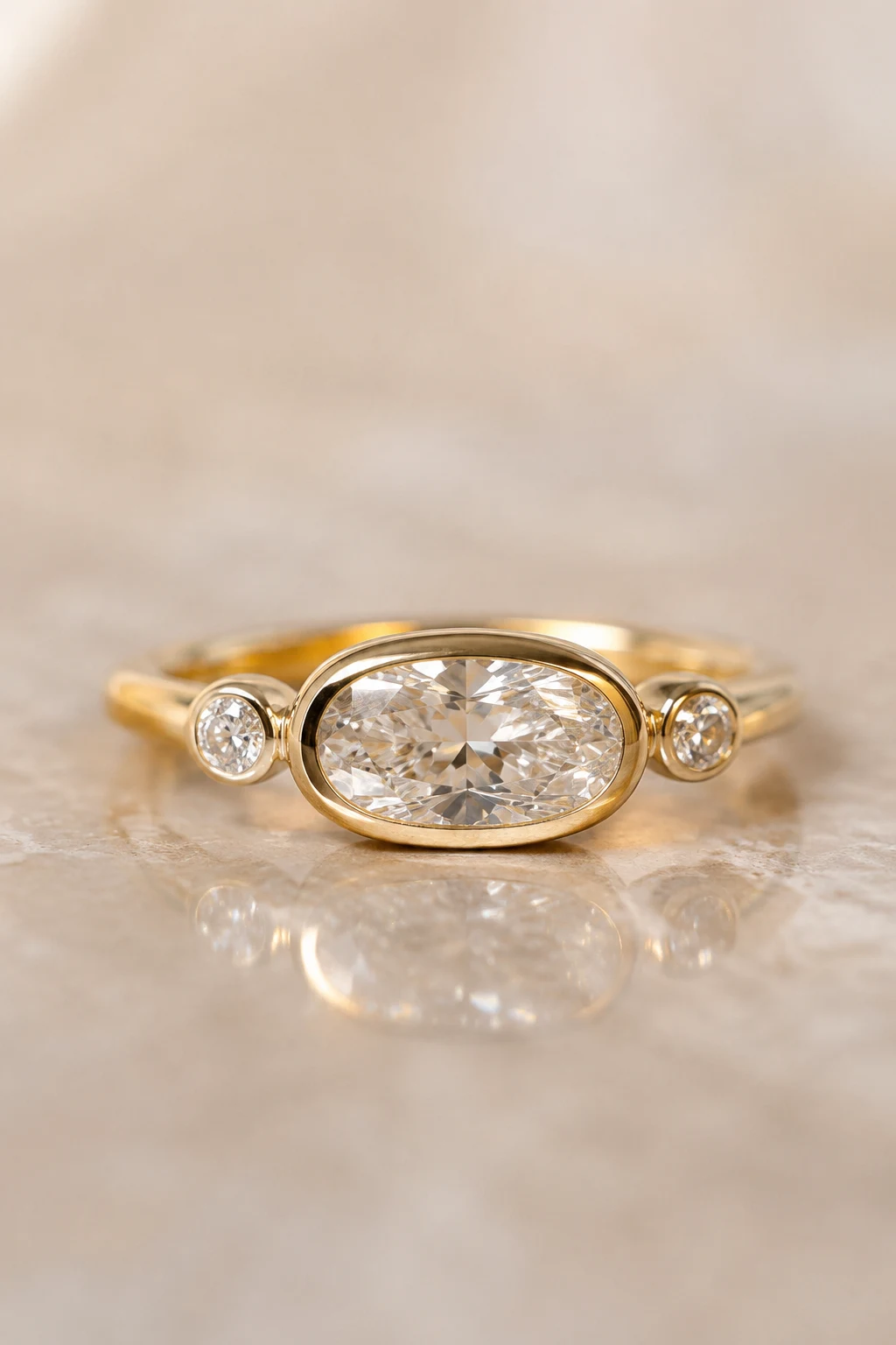 East-West Settings for Modern Unique Gold Engagement Rings — unique gold engagement rings style outfit