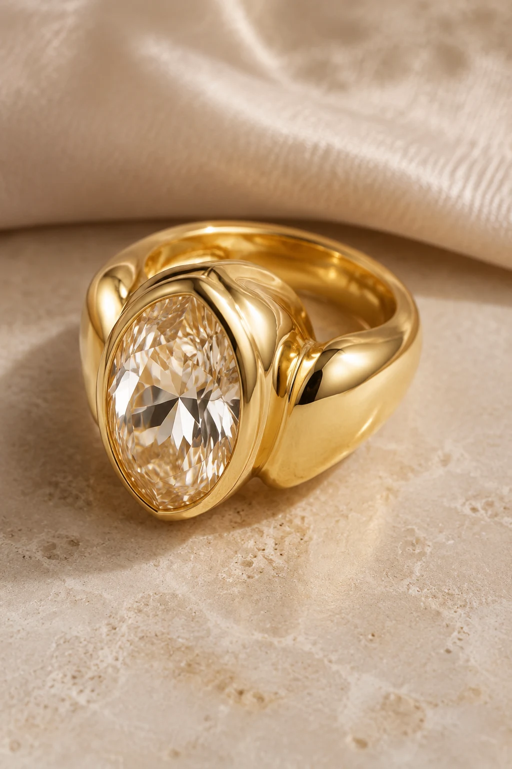 Chunky Gold Statement Rings — unique gold engagement rings style outfit