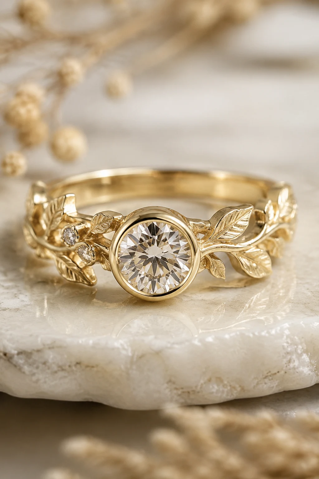 Nature-Inspired Bezel Rings — unique wedding rings engagement style outfit