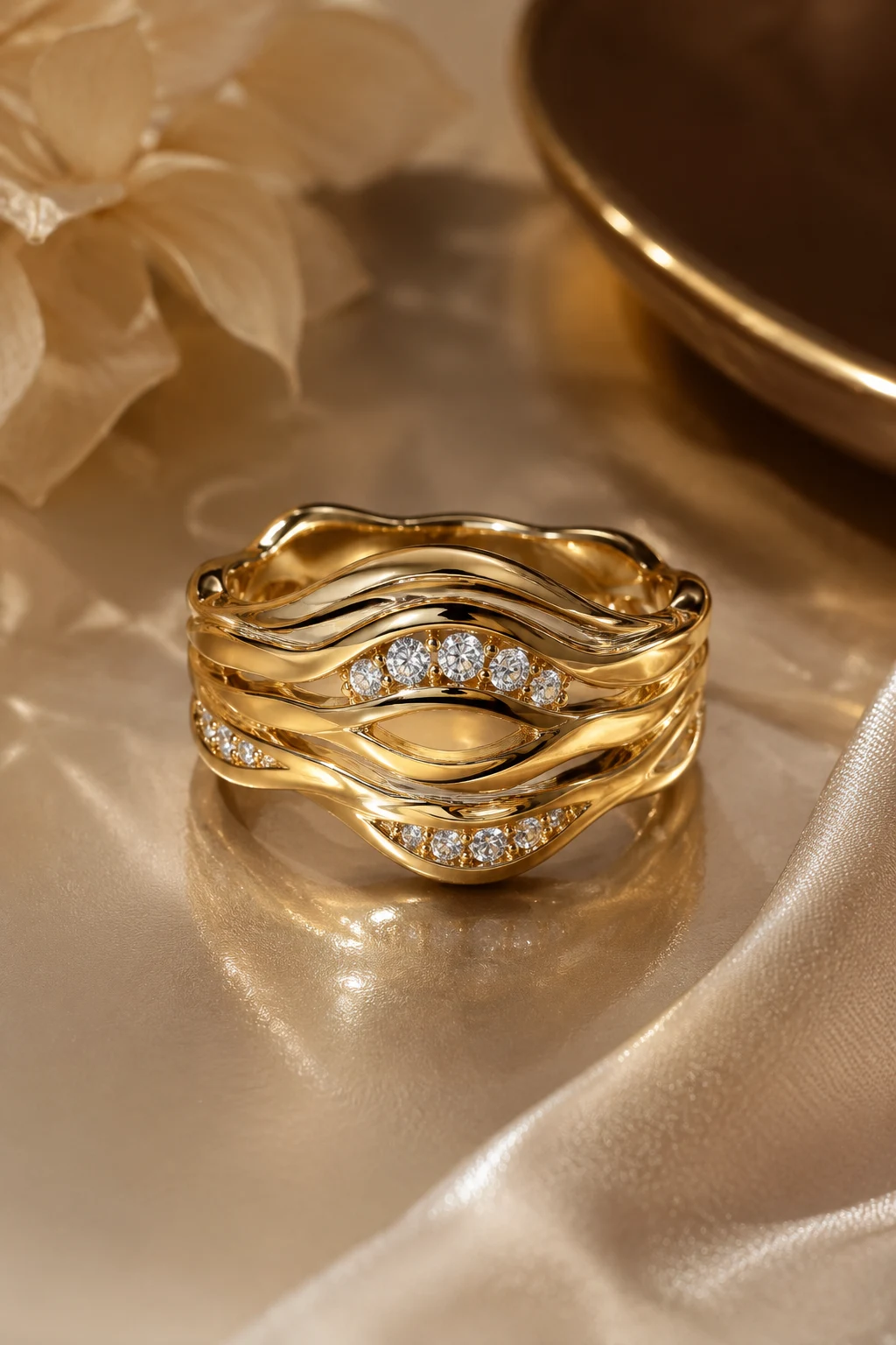 Black Diamond Statement Bands — unique wedding rings style outfit