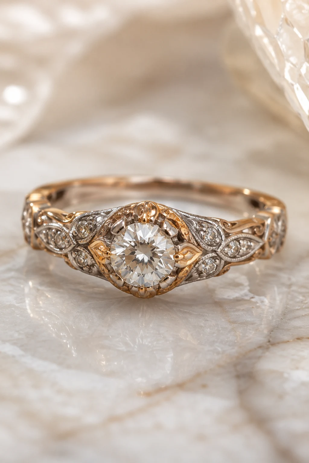Mixed Metals with Vintage Personality — vintage wedding rings style outfit