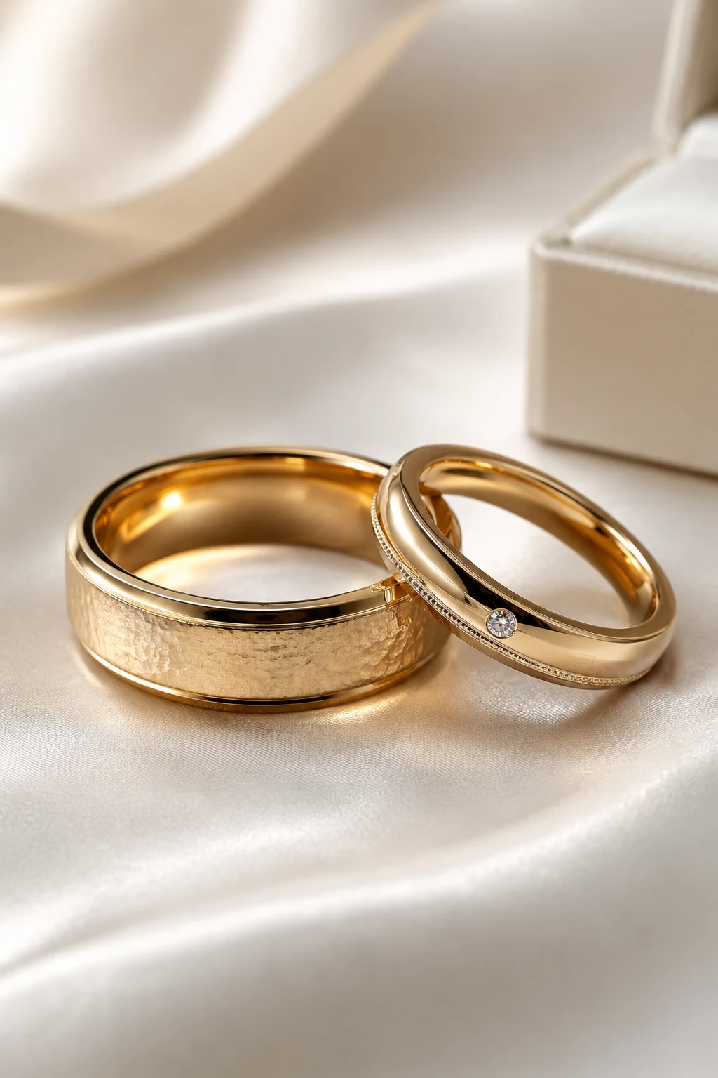 Personalized Wedding Rings Couple with Custom Engravings — wedding rings couple style outfit