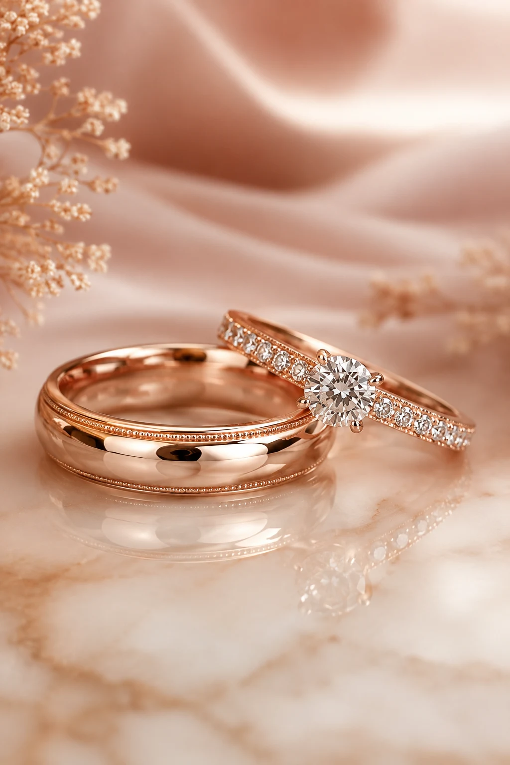 Rose Gold Wedding Rings Full of Romance — wedding rings style outfit