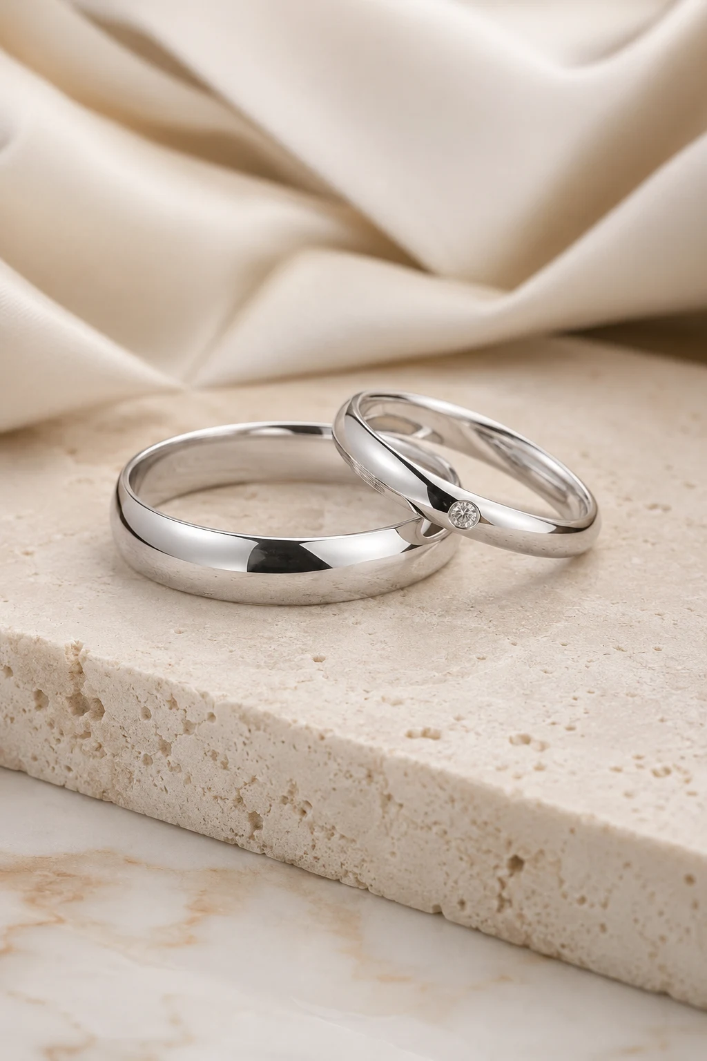 Minimalist Wedding Rings Silver for Everyday Wear — wedding rings silver style outfit