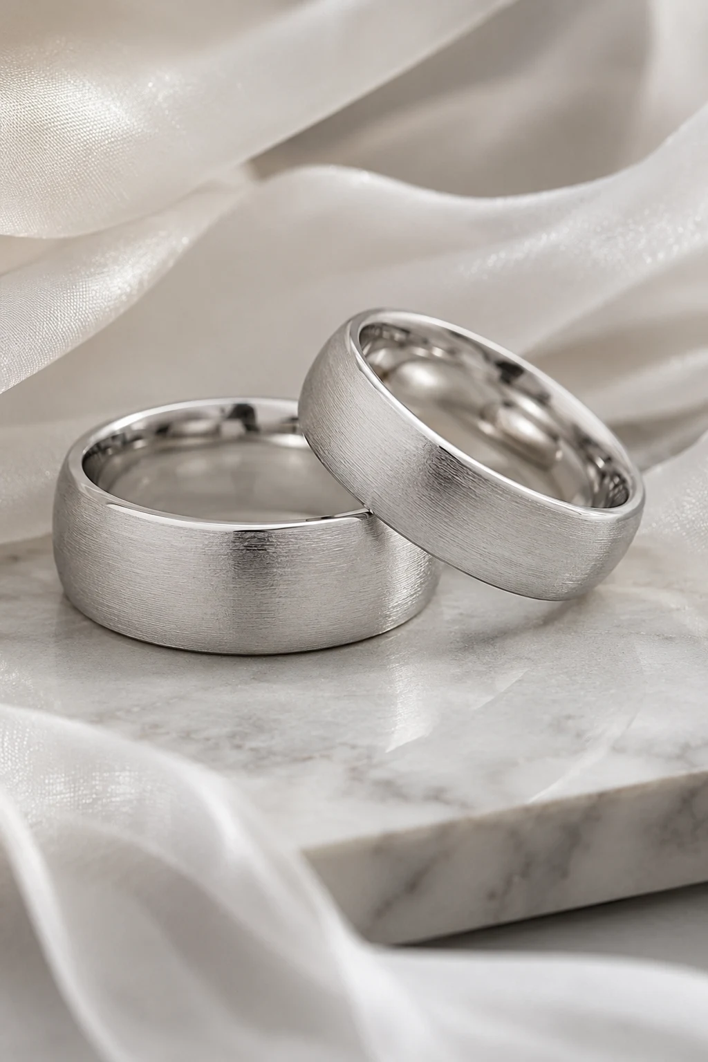 Matte Finish Wedding Rings Silver for Modern Sophistication — wedding rings silver style outfit