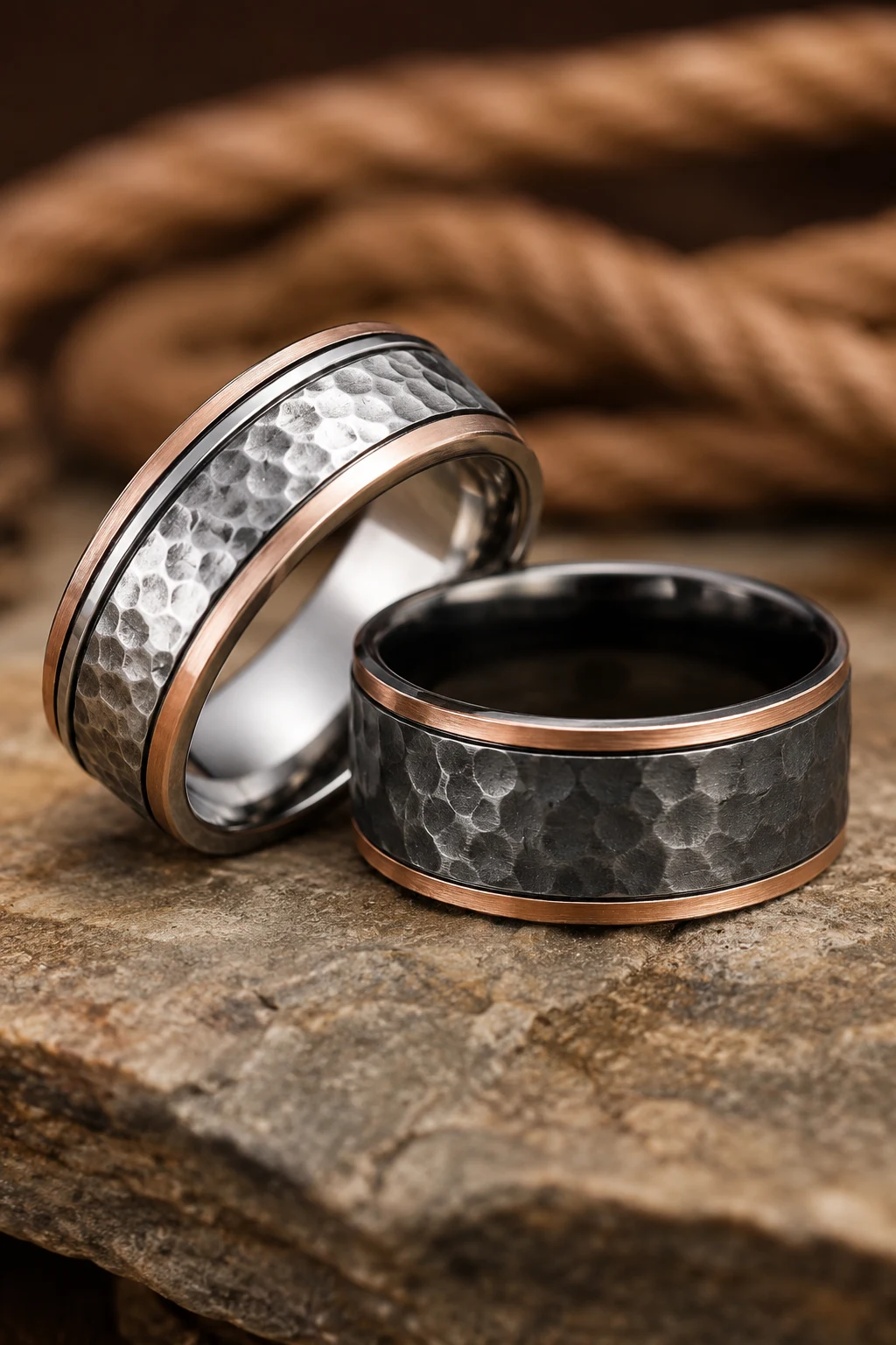 Hammered Western Wedding Rings with Frontier Character — western wedding rings style outfit