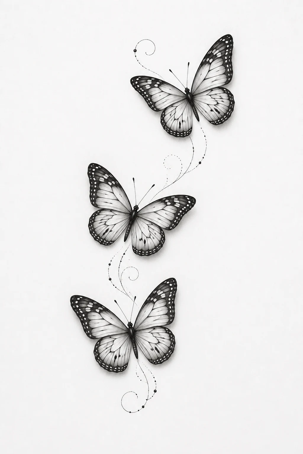 Matching Friendship Butterflies — 3 butterfly tattoo style outfit