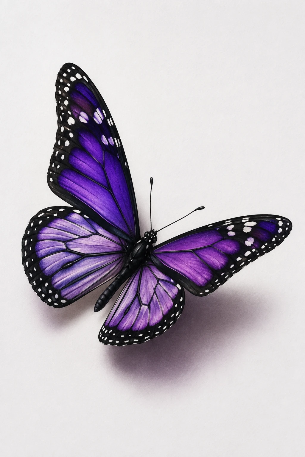 Purple Monarch Illusion — A Classic 3D Butterfly Tattoo — 3d butterfly tattoo style outfit