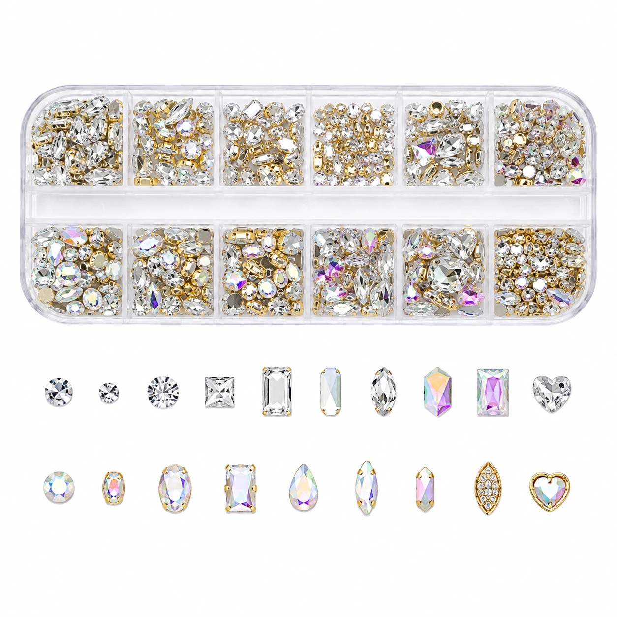 Beetles Nail Rhinestones Kit with Crystal Gems
