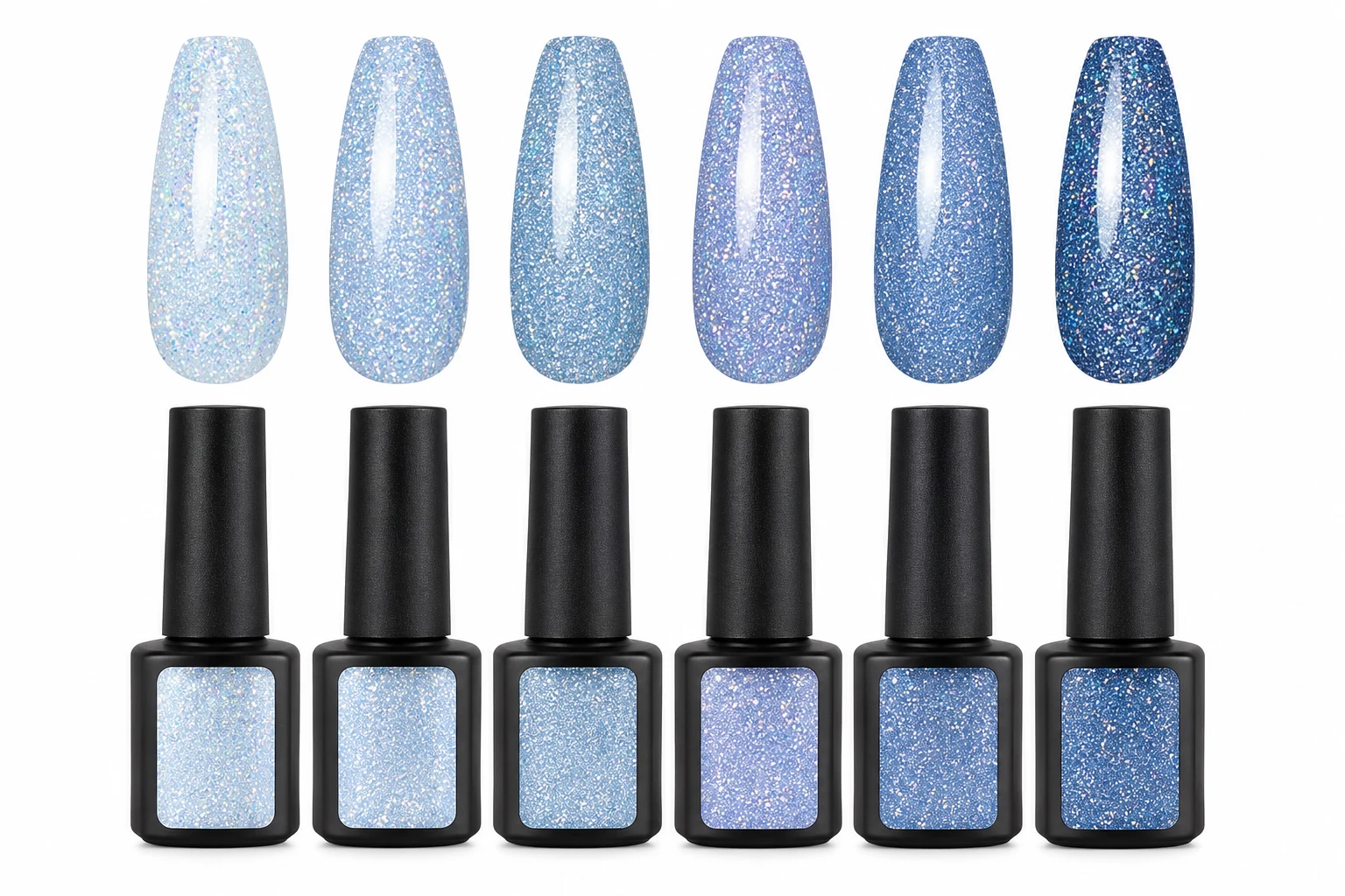 Beetles Reflective Glitter Gel Nail Polish Set