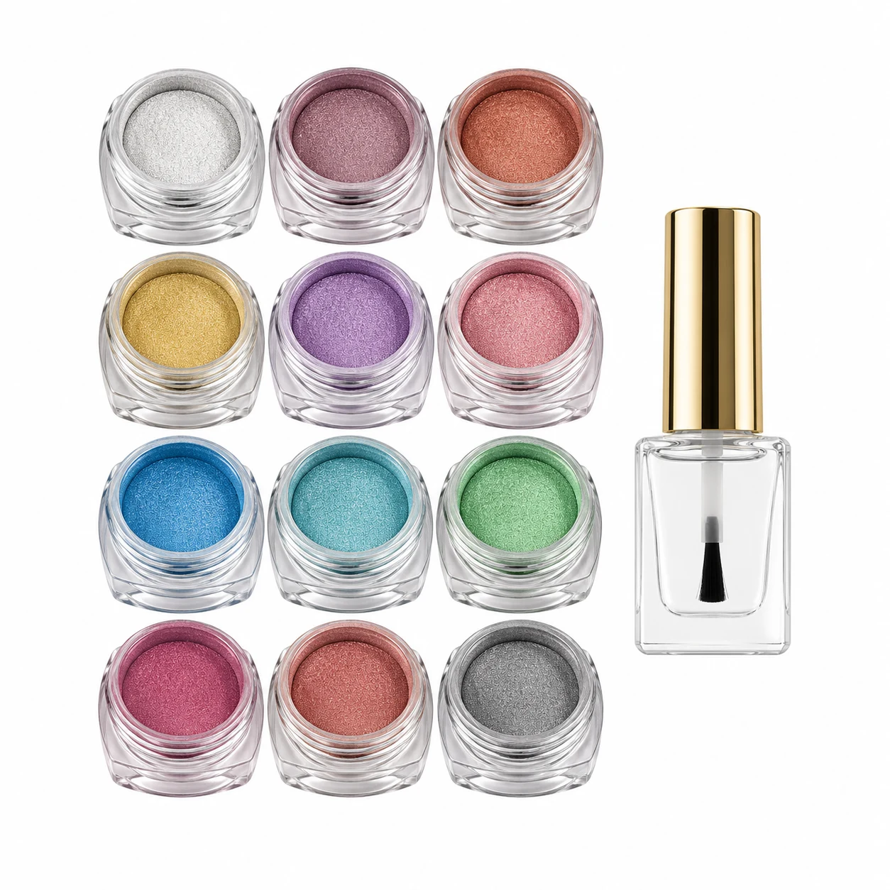 Saviland Chrome Nail Powder Kit with No Wipe Top Coat