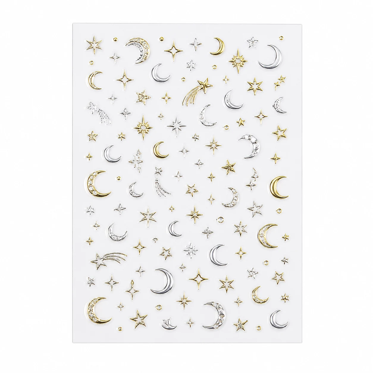 Star and Moon Nail Art Stickers Decals