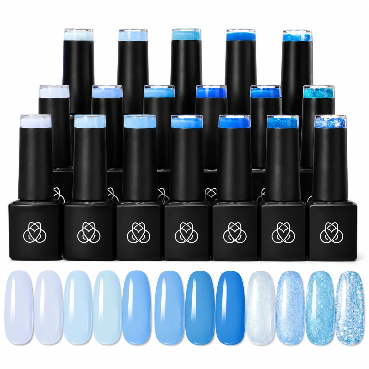 Beetles Gel Nail Polish Kit with Baby Blue Colors