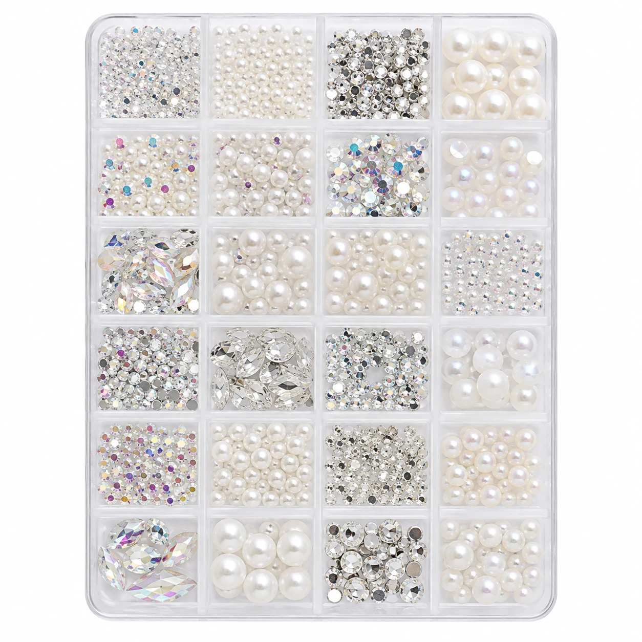 Saviland Pearl & Crystal Nail Art Rhinestones Set