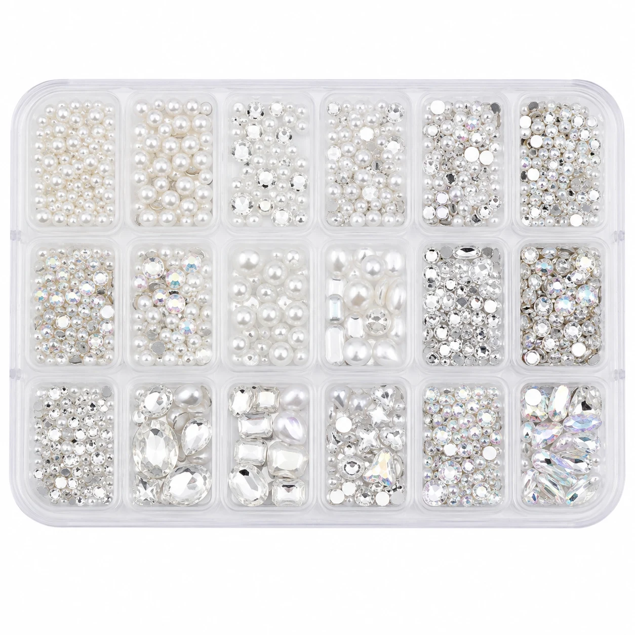 Saviland Pearl and Crystal Nail Art Rhinestones Set