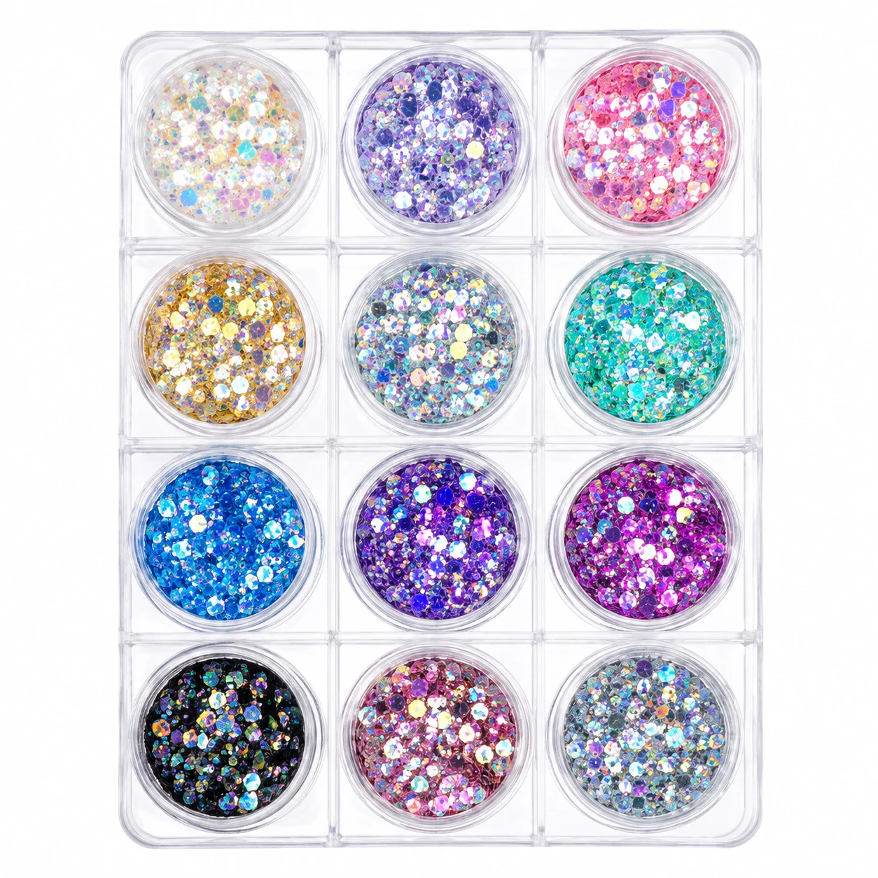Makartt Holographic Nail Glitter Set
