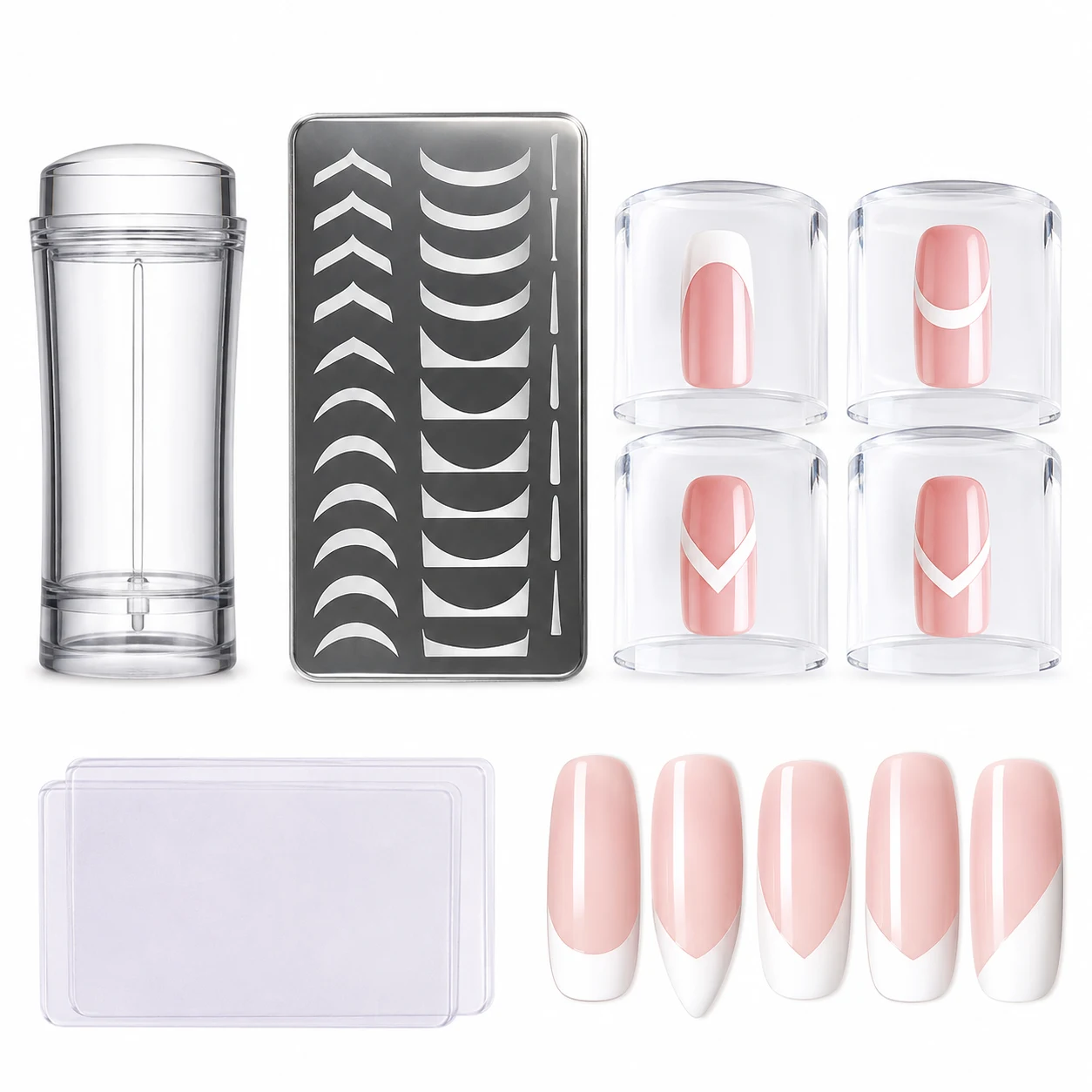 Saviland French Tip Nail Stamp Kit