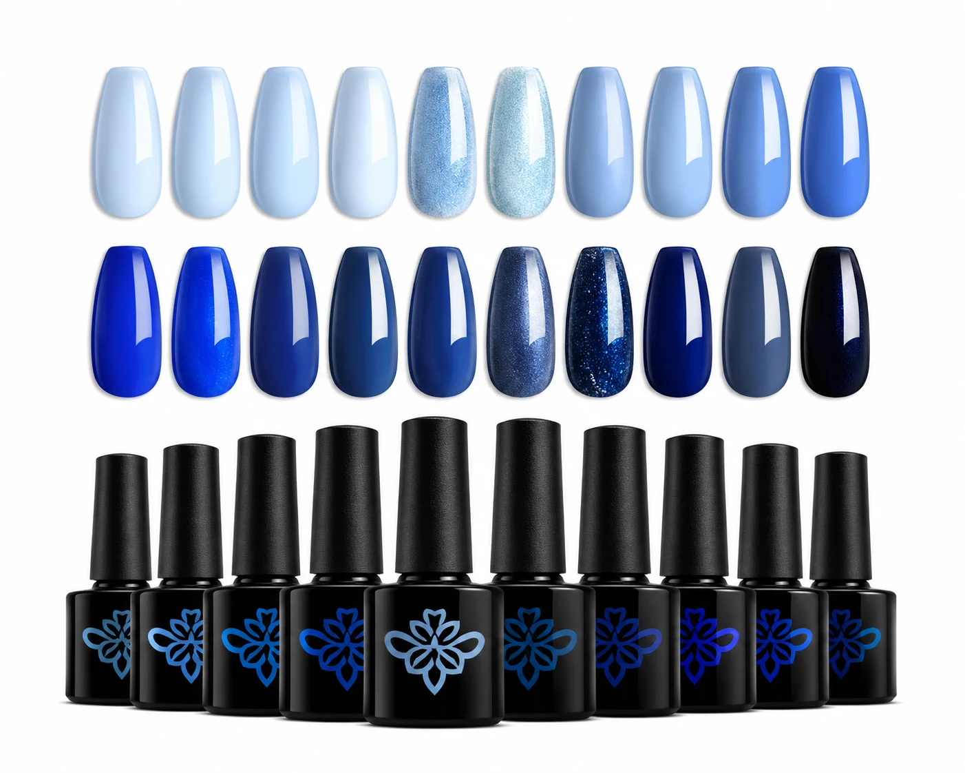 Modelones Blue Gel Nail Polish Set