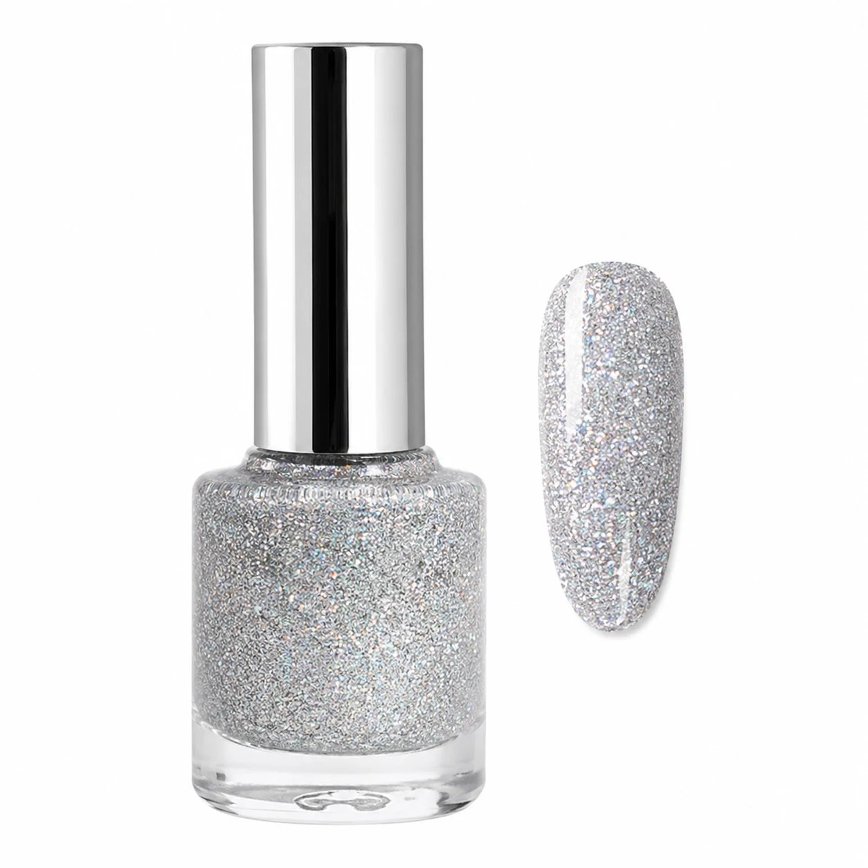 Beetles Silver Glitter Gel Nail Polish