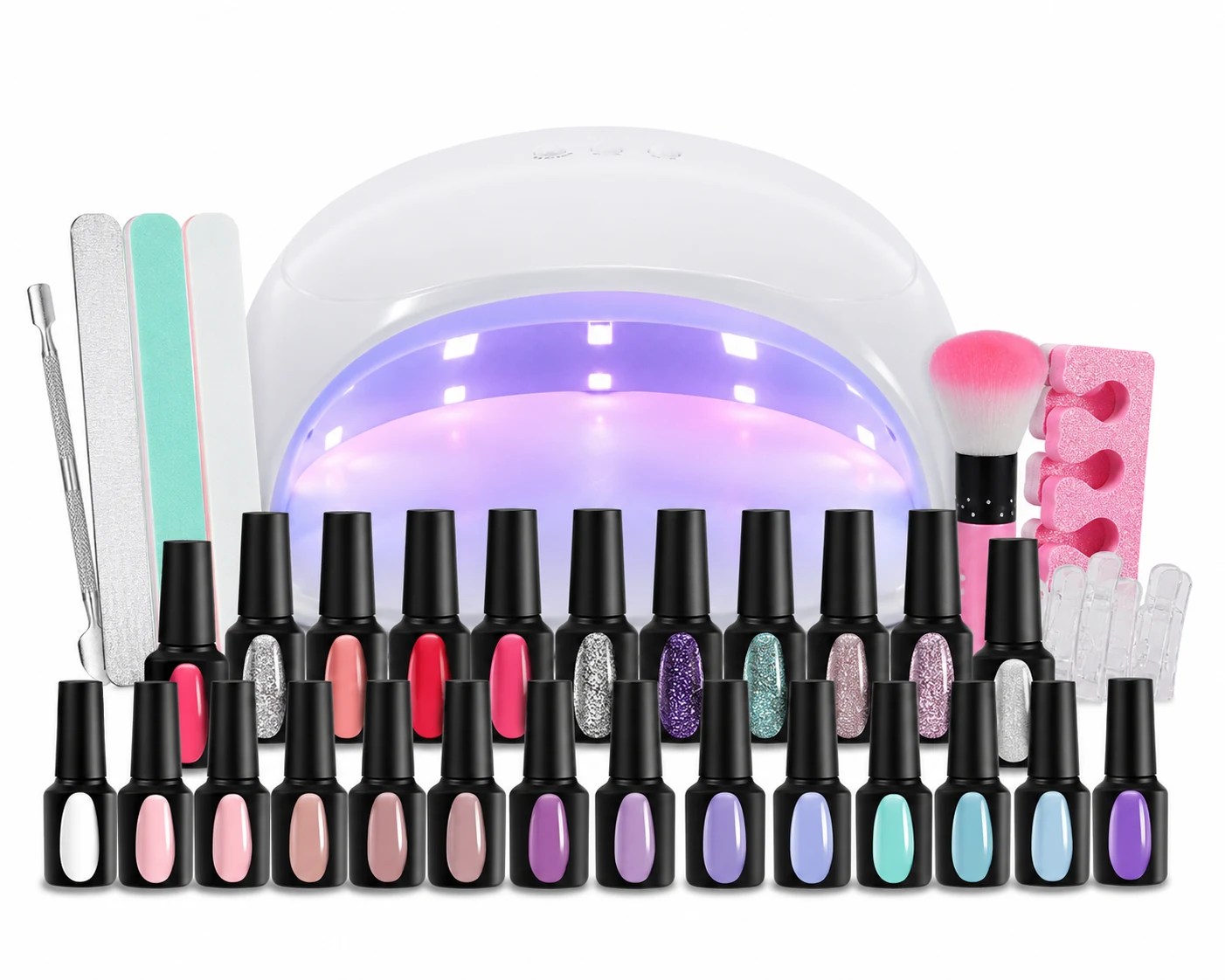 Beetles Gel Nail Polish Starter Kit with UV Lamp