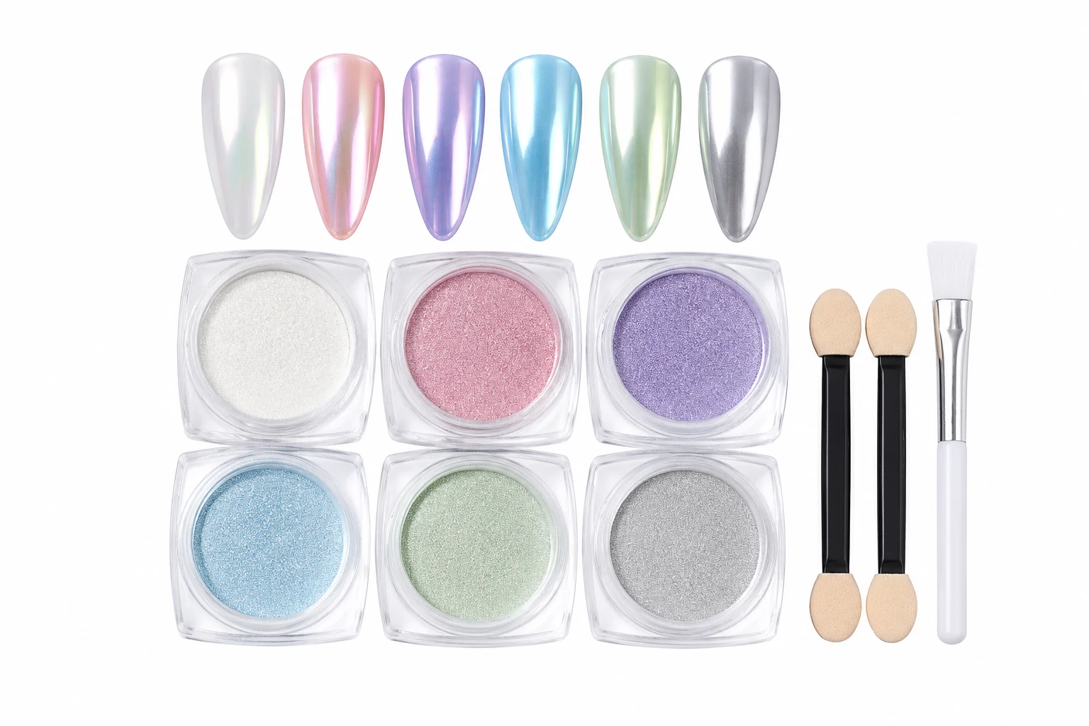 Beetles Pearl Chrome Nail Powder Kit