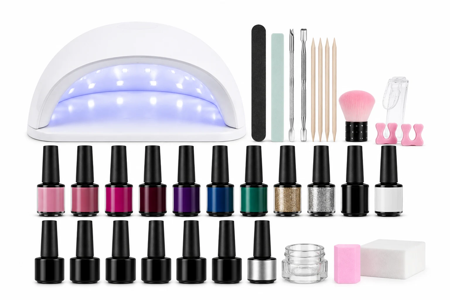 Beetles Gel Nail Polish Starter Kit with UV LED Lamp