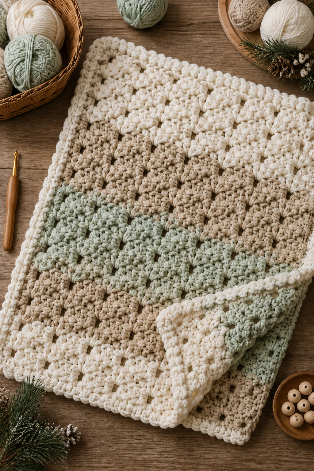 Chunky Textured Winter Baby Crochet Blanket — baby crochet blanket style outfit