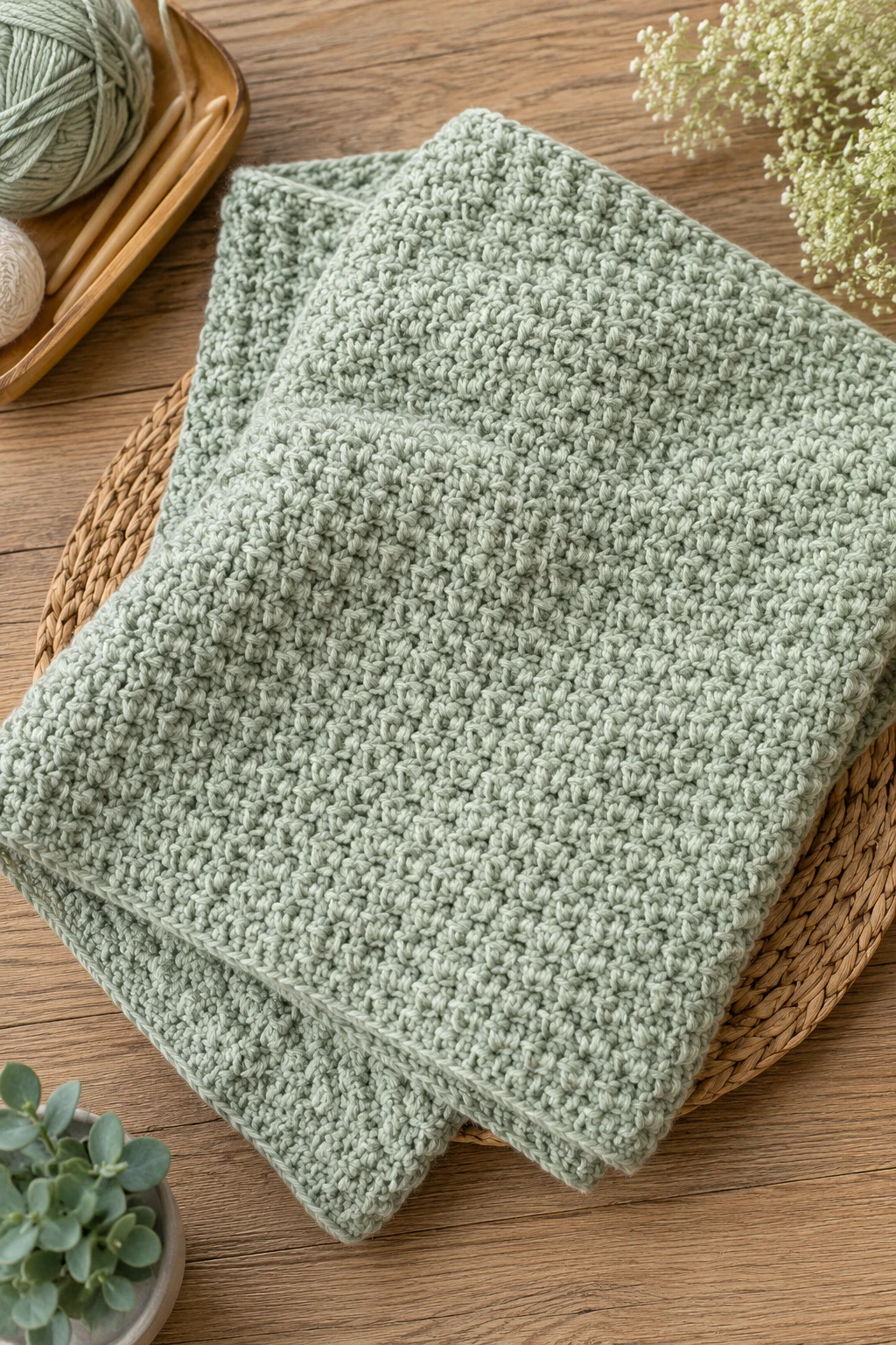 Textured Moss Stitch Blanket — baby crochet ideas blankets style outfit