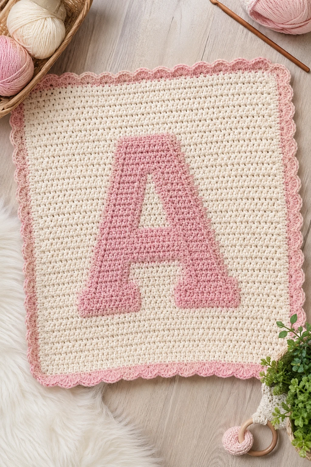 Personalized Initial Blanket — baby crochet ideas blankets style outfit