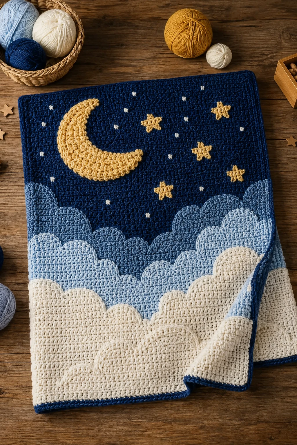 Starry Night Baby Blanket — baby crochet ideas blankets style outfit
